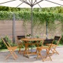 Set de comedor jardín 5 pzas polipropileno madera maciza negro by , Garden sets - Ref: Foro24-3281769, Price: 290,86 €, Disco...