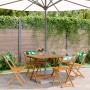 Garten-Essgruppe 5-teilig, Stoff, Massivholz, Blättermuster von , Gartensets - Ref: Foro24-3281788, Preis: 289,25 €, Rabatt: %