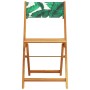 Garten-Essgruppe 5-teilig, Stoff, Massivholz, Blättermuster von , Gartensets - Ref: Foro24-3281788, Preis: 289,25 €, Rabatt: %