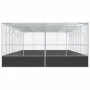 Pajarera con extensión de acero color plateado 832x414x212 cm by , Feet and bird cages - Ref: Foro24-3214281, Price: 1,00 €, ...