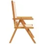 Sillas jardín reclinables 4 uds madera maciza y tela beige de , Sillas de jardín - Ref: Foro24-3214547, Precio: 289,38 €, Des...