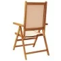 Sillas jardín reclinables 4 uds madera maciza y tela beige de , Sillas de jardín - Ref: Foro24-3214547, Precio: 289,38 €, Des...