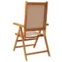 Reclining garden chairs, set of 6, solid wood and taupe fabric by , Garden chairs - Ref: Foro24-3214545, Price: 434,35 €, Dis...