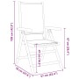 Reclining garden chairs, set of 6, solid wood and taupe fabric by , Garden chairs - Ref: Foro24-3214545, Price: 452,12 €, Dis...