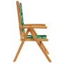 Sillas de jardín reclinables 6 uds madera maciza y tela verde by , Garden chairs - Ref: Foro24-3214551, Price: 440,67 €, Disc...