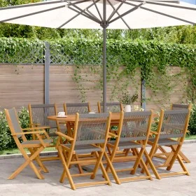 Faltbare Gartenstühle, 8 Stück Massivholz Akazie in Grau. von , Gartenstühle - Ref: Foro24-3214570, Preis: 535,01 €, Rabatt: %