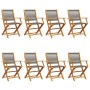 Sillas de jardín plegables 8 uds madera maciza acacia gris by , Garden chairs - Ref: Foro24-3214570, Price: 540,43 €, Discoun...