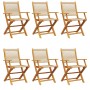 Sillas de jardín plegables 6 uds madera maciza acacia beige von , Gartenstühle - Ref: Foro24-3214572, Preis: 542,91 €, Rabatt: %