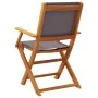 Sillas de jardín plegables 8 uds madera maciza y tela antracita by , Garden chairs - Ref: Foro24-3214579, Price: 429,63 €, Di...