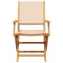 Sillas de jardín plegables 8 uds madera maciza y tela beige by , Garden chairs - Ref: Foro24-3214585, Price: 516,49 €, Discou...