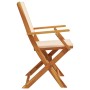 Sillas de jardín plegables 8 uds madera maciza y tela beige by , Garden chairs - Ref: Foro24-3214585, Price: 516,49 €, Discou...