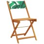 Sillas de jardín reclinables 4 uds madera maciza y tela verde by , Garden chairs - Ref: Foro24-3214622, Price: 162,62 €, Disc...