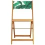 Sillas de jardín reclinables 4 uds madera maciza y tela verde by , Garden chairs - Ref: Foro24-3214622, Price: 169,52 €, Disc...