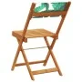 Sillas de jardín reclinables 4 uds madera maciza y tela verde by , Garden chairs - Ref: Foro24-3214622, Price: 169,52 €, Disc...