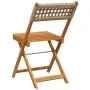 Sillas de jardín plegables 4 uds madera maciza y ratán PE beige by , Garden chairs - Ref: Foro24-3214598, Price: 171,35 €, Di...