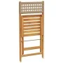 Sillas de jardín plegables 4 uds madera maciza y ratán PE beige by , Garden chairs - Ref: Foro24-3214598, Price: 171,35 €, Di...