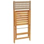 Sillas de jardín plegables 4 uds madera maciza y ratán PE beige by , Garden chairs - Ref: Foro24-3214598, Price: 170,07 €, Di...
