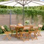 Sillas de jardín plegables 4 uds madera maciza y tela beige von , Gartenstühle - Ref: Foro24-3214620, Preis: 250,24 €, Rabatt: %