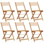 Sillas de jardín plegables 4 uds madera maciza y tela beige von , Gartenstühle - Ref: Foro24-3214620, Preis: 250,24 €, Rabatt: %