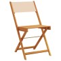 Sillas de jardín plegables 4 uds madera maciza y tela beige von , Gartenstühle - Ref: Foro24-3214620, Preis: 250,24 €, Rabatt: %