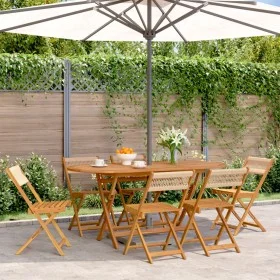 Faltbare Gartenstühle, 6 Stück Massivholz Akazie in Beige. von , Gartenstühle - Ref: Foro24-3214608, Preis: 259,36 €, Rabatt: %