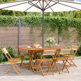Sillas de jardín plegables 6 uds madera maciza acacia beige de , Sillas de jardín - Ref: Foro24-3214608, Precio: 271,19 €, De...