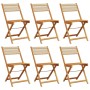 Faltbare Gartenstühle, 6 Stück Massivholz Akazie in Beige. von , Gartenstühle - Ref: Foro24-3214608, Preis: 271,19 €, Rabatt: %