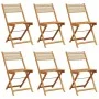 Sillas de jardín plegables 6 uds madera maciza acacia beige by , Garden chairs - Ref: Foro24-3214608, Price: 259,36 €, Discou...