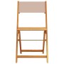 Sillas de jardín plegables 6 uds madera maciza y tela taupe by , Garden chairs - Ref: Foro24-3214617, Price: 238,89 €, Discou...