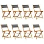Sillas de jardín reclinables 8 uds madera maciza acacia negro by , Garden chairs - Ref: Foro24-3214603, Price: 330,96 €, Disc...
