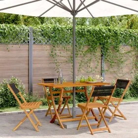 4 verstellbare Gartenstühle aus massivem Akazienholz in Schwarz von , Gartenstühle - Ref: Foro24-3214601, Preis: 180,63 €, Ra...