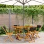 4 verstellbare Gartenstühle aus massivem Akazienholz in Schwarz von , Gartenstühle - Ref: Foro24-3214601, Preis: 180,63 €, Ra...