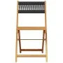 4 verstellbare Gartenstühle aus massivem Akazienholz in Schwarz von , Gartenstühle - Ref: Foro24-3214601, Preis: 180,63 €, Ra...