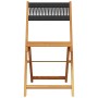 Sillas de jardín reclinables 4 uds madera maciza acacia negro by , Garden chairs - Ref: Foro24-3214601, Price: 176,77 €, Disc...