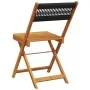 4 verstellbare Gartenstühle aus massivem Akazienholz in Schwarz von , Gartenstühle - Ref: Foro24-3214601, Preis: 180,63 €, Ra...