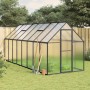 Invernadero con marco base aluminio antracita 445x169x195 cm de , Invernaderos - Ref: Foro24-3266334, Precio: 681,82 €, Descu...