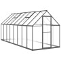 Gewächshaus mit anthrazitfarbenem Aluminiumrahmen 445x169x195 cm von , Gewächshäuser - Ref: Foro24-3266334, Preis: 681,82 €, ...