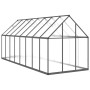 Gewächshaus mit anthrazitfarbenem Aluminiumrahmen 445x169x195 cm von , Gewächshäuser - Ref: Foro24-3266334, Preis: 681,82 €, ...