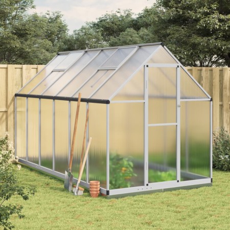 Gewächshaus mit silbernem Aluminiumrahmen 334x169x202 cm von , Gewächshäuser - Ref: Foro24-3266329, Preis: 585,63 €, Rabatt: %
