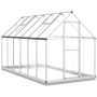 Gewächshaus mit silbernem Aluminiumrahmen 334x169x202 cm von , Gewächshäuser - Ref: Foro24-3266329, Preis: 585,63 €, Rabatt: %
