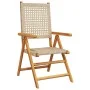 Set de comedor de jardín 7 pzas ratán PE madera maciza beige de , Conjuntos de jardín - Ref: Foro24-3281720, Precio: 776,55 €...