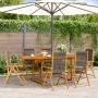 Set de comedor jardín 7 pzas polipropileno madera maciza gris de , Conjuntos de jardín - Ref: Foro24-3281722, Precio: 796,02 ...