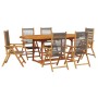 Set de comedor jardín 7 pzas polipropileno madera maciza gris by , Garden sets - Ref: Foro24-3281722, Price: 782,29 €, Discou...