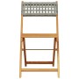 Juego de bistro de 3 piezas ratán PE y madera maciza gris by , Garden sets - Ref: Foro24-3281743, Price: 127,49 €, Discount: %