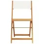 3-teiliges Bistro-Set aus Stoff und massivem Holz in Creme-Weiß. von , Gartensets - Ref: Foro24-3281748, Preis: 127,62 €, Rab...