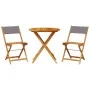 Juego de bistro de 3 piezas tela y madera maciza antracita by , Garden sets - Ref: Foro24-3281845, Price: 139,38 €, Discount: %