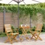 Juego de bistro de 3 piezas polipropileno y madera maciza beige by , Garden sets - Ref: Foro24-3281795, Price: 222,22 €, Disc...