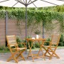 3-teiliges Bistro-Set aus Polypropylen und massivem Holz in Beige von , Gartensets - Ref: Foro24-3281807, Preis: 242,73 €, Ra...