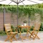 3-teiliges Bistro-Set aus Polypropylen und massivem Holz in Beige von , Gartensets - Ref: Foro24-3281807, Preis: 241,25 €, Ra...