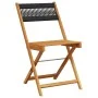 3-teiliges Bistro-Set aus schwarzem Polypropylen und Massivholz von , Gartensets - Ref: Foro24-3281757, Preis: 147,29 €, Raba...